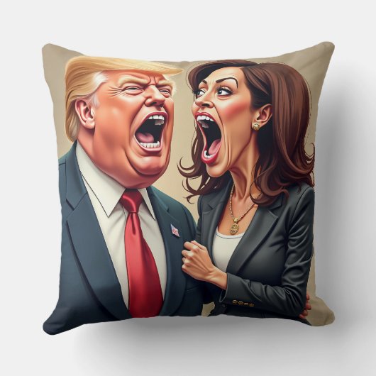 Donald Trump Kamala Harris Kussen (Achterkant)