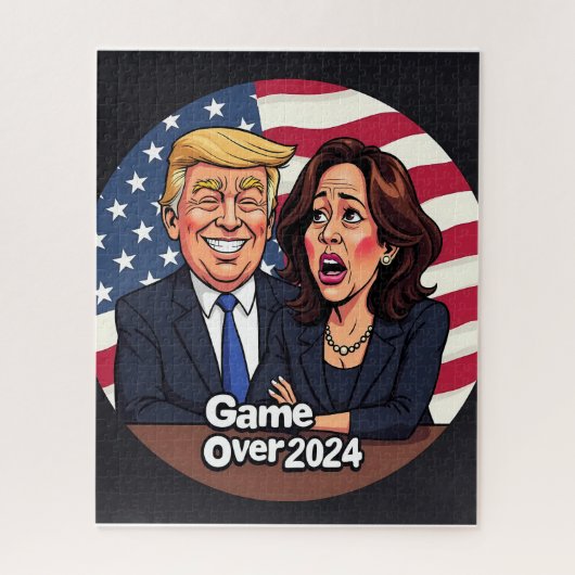 Donald Trump Kamala Harris Legpuzzel (Verticaal)
