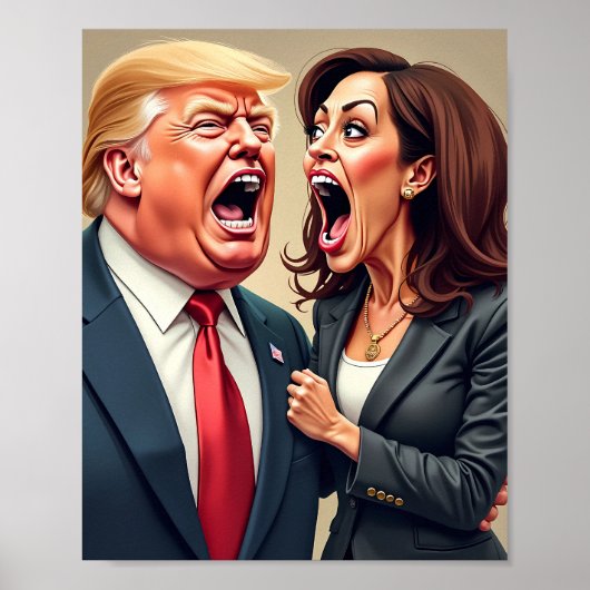 Donald Trump Kamala Harris Poster (Voorkant)