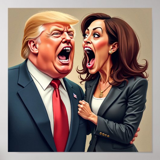 Donald Trump Kamala Harris Poster (Voorkant)