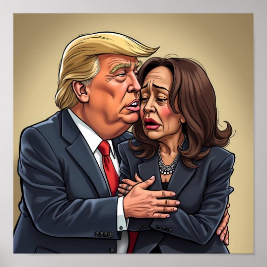 Donald Trump Kamala Harris Poster (Voorkant)