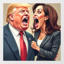 Donald Trump Kamala Harris Raamsticker