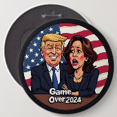 Donald Trump Kamala Harris Ronde Button 6,0 Cm (Voorkant /achterkant)