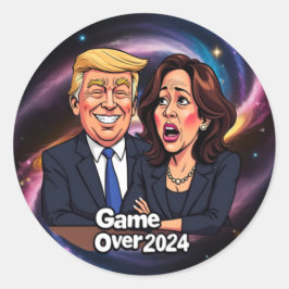 Donald Trump Kamala Harris Ronde Sticker