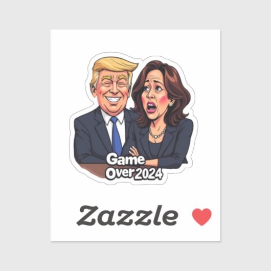 Donald Trump Kamala Harris Sticker (Vel)