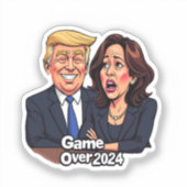 Donald Trump Kamala Harris Sticker (Voorkant)
