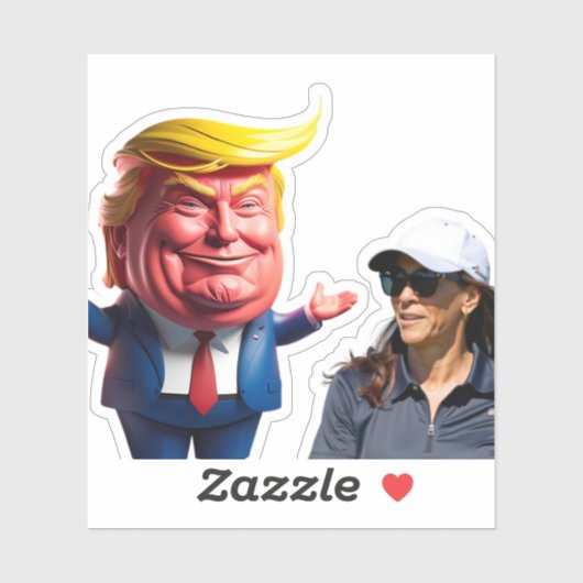 Donald Trump Kamala Harris Sticker (Vel)
