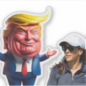 Donald Trump Kamala Harris Sticker (Voorkant)