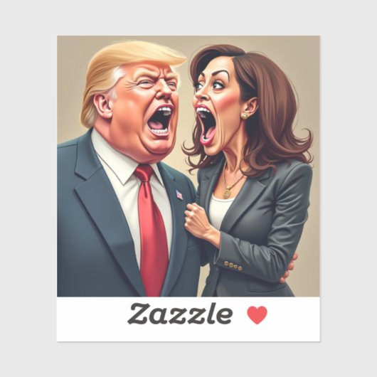 Donald Trump Kamala Harris Sticker (Vel)