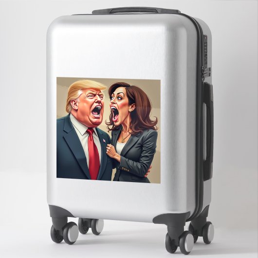 Donald Trump Kamala Harris Sticker (Koffer)