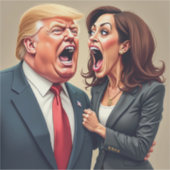 Donald Trump Kamala Harris Sticker (Voorkant)