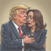 Donald Trump Kamala Harris Sticker (Voorkant)
