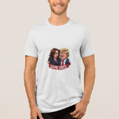 Donald Trump Kamala Harris Tri-Blend Shirt (Voorkant)