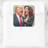 Donald Trump Kamala Harris Vierkante Sticker (Tas)