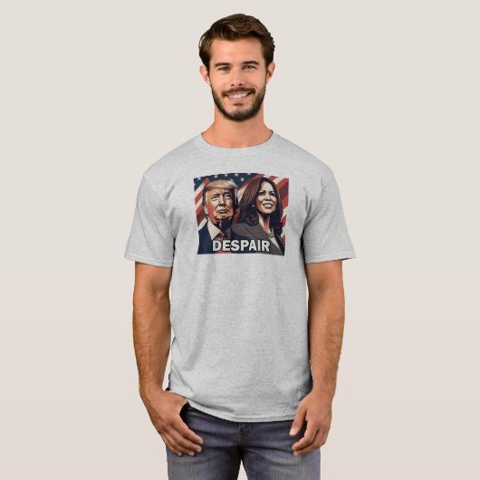 Donald Trump Kamala Harris wanhoop T-shirt (Voorkant volledig)