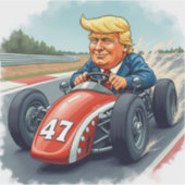 Donald Trump, kampioen van de autosport Sticker (Voorkant)