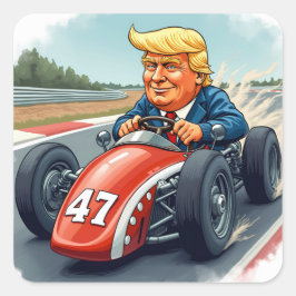 Donald Trump, kampioen van de autosport Vierkante Sticker