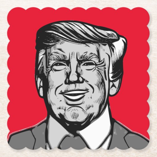 DONALD TRUMP KARTONNEN ONDERZETTERS (Voorkant)