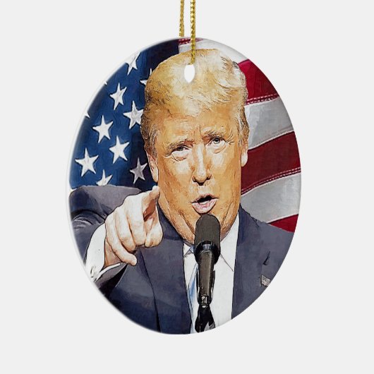Donald Trump Keramisch Ornament (Rechts)