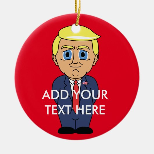 Donald Trump Keramisch Ornament (Voorkant)