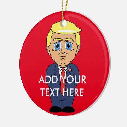 Donald Trump Keramisch Ornament (Links)