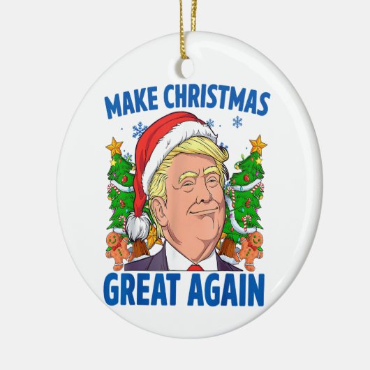 Donald Trump Keramisch Ornament (Links)