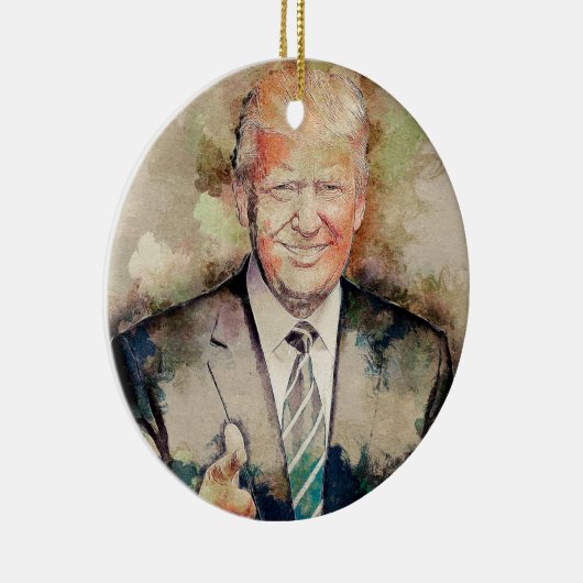 Donald Trump Keramisch Ornament (Rechts)