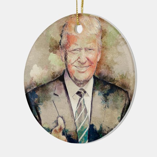 Donald Trump Keramisch Ornament (Links)