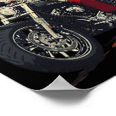 Donald Trump Kerst Biker Motorfiets Funny Santa Poster (Hoek)