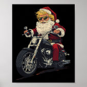 Donald Trump Kerst Biker Motorfiets Funny Santa Poster (Voorkant)