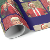 Donald Trump Kerst Grappig Cadeaupapier (Rol Hoek)