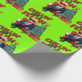 Donald Trump Kerst Grappig Cadeaupapier (Hoek)