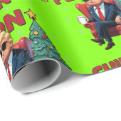 Donald Trump Kerst Grappig Cadeaupapier (Rol Hoek)