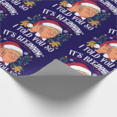 Donald Trump Kerst Grappig MAGA Cadeaupapier (Hoek)