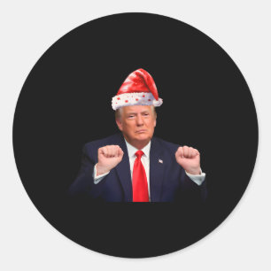Donald Trump Kerst Grappig President 47 Trump SA Ronde Sticker