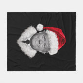 Donald Trump Kerst Grappig Santa Hat Gift Fleece Deken (Voorkant (Horizontaal))