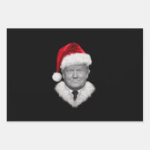 Donald Trump Kerst Grappig Santa Hat Gift Inpakpapier Vel (Voorkant)
