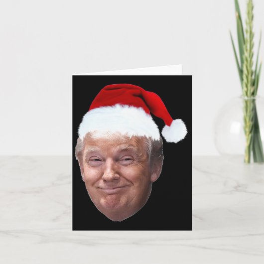 Donald Trump Kerst Grappig Santa Hat Gift Kaart (Voorkant)