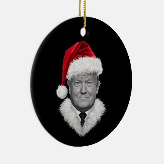 Donald Trump Kerst Grappig Santa Hat Gift Keramisch Ornament (Rechts)