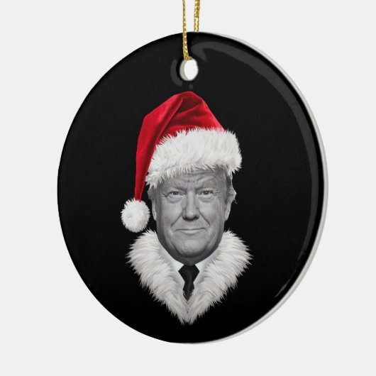 Donald Trump Kerst Grappig Santa Hat Gift Keramisch Ornament (Links)