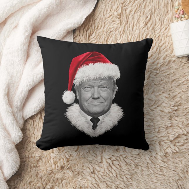 Donald Trump Kerst Grappig Santa Hat Gift Kussen (Deken)