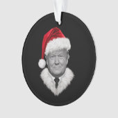 Donald Trump Kerst Grappig Santa Hat Gift Ornament (voorkant)