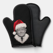 Donald Trump Kerst Grappig Santa Hat Gift Ovenwant (Voorkant / Achterkant)