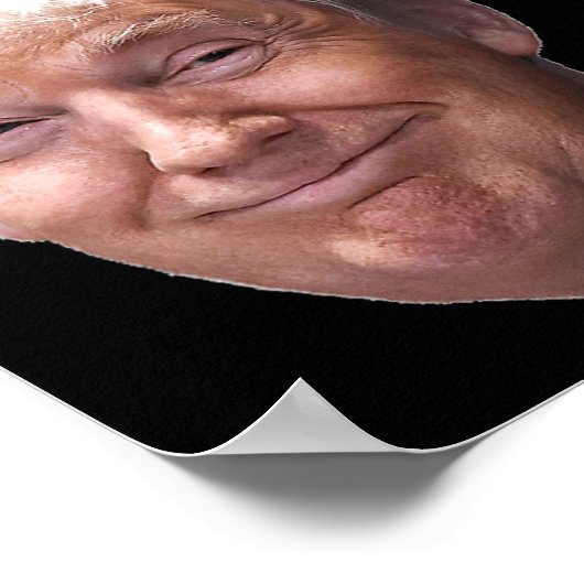 Donald Trump Kerst Grappig Santa Hat Gift Poster (Hoek)