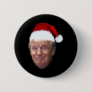 Donald Trump Kerst Grappig Santa Hat Gift Ronde Button 5,7 Cm