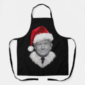 Donald Trump Kerst Grappig Santa Hat Gift Schort (Voorkant)
