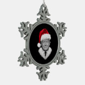Donald Trump Kerst Grappig Santa Hat Gift Tin Sneeuwvlok Ornament (Links)
