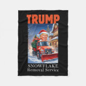 Donald Trump Kerst Grappige Sneeuwvlok Verwijderin Fleece Deken (Voorkant)
