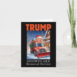 Donald Trump Kerst Grappige Sneeuwvlok Verwijderin Kaart