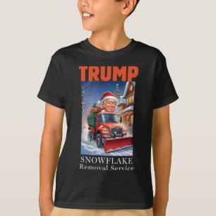 Donald Trump Kerst Grappige Sneeuwvlok Verwijderin T-shirt